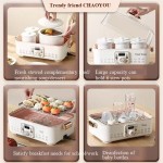 BUYDEEM G553 5-Quart Electric Food Steamer for 2-4 Servings, One Touch Vegetable Steamer for Cooking, Digital Multifunctional Steamer, Quick Steam, Stainless Steel Steamer Tray, No...